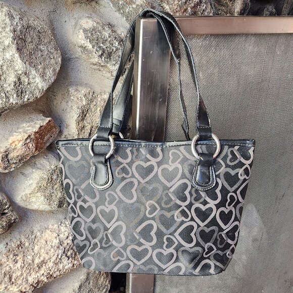 Target Black Vinyl Hearts Mini Tote Bag - Picture 4 of 15
